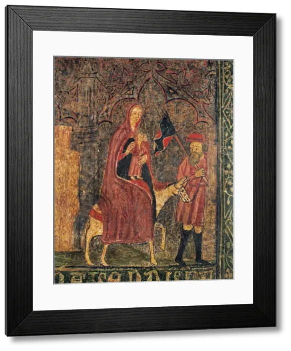 Framed Print : Frontal of Tordesillas. Gothic. 15th century. Flight into Eg Framed Print : Frontal of Tordesillas. Gothic. 15th century. Flight into Eg