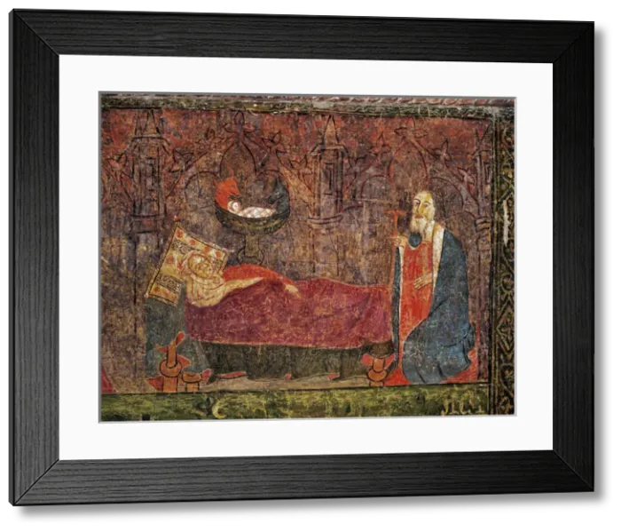 Framed Print : Frontal of Tordesillas. Gothic. 15th century. Detail. The Na Framed Print : Frontal of Tordesillas. Gothic. 15th century. Detail. The Na