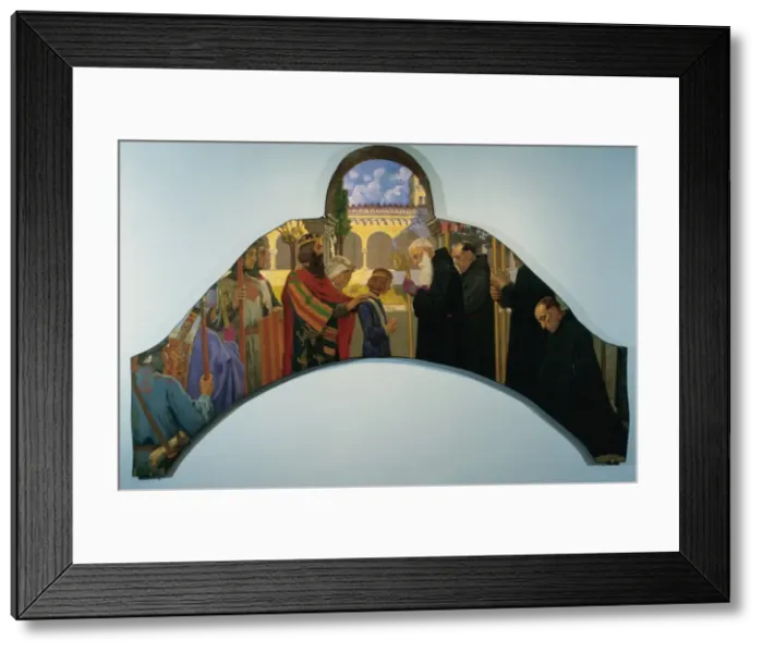 Framed Print : The Oblation of Radulf by Joan Llimona Bruguera (1860-1926) Framed Print : The Oblation of Radulf by Joan Llimona Bruguera (1860-1926)