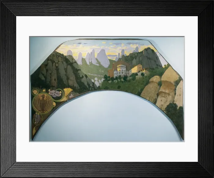 Framed Print : The Monastery of Montserrat, 1912, by Joan Llimona Bruguera Framed Print : The Monastery of Montserrat, 1912, by Joan Llimona Bruguera