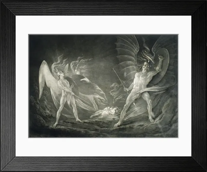 Framed Print : Satan tempts Eve in the dream. Paradise Lost by John Milton Framed Print : Satan tempts Eve in the dream. Paradise Lost by John Milton