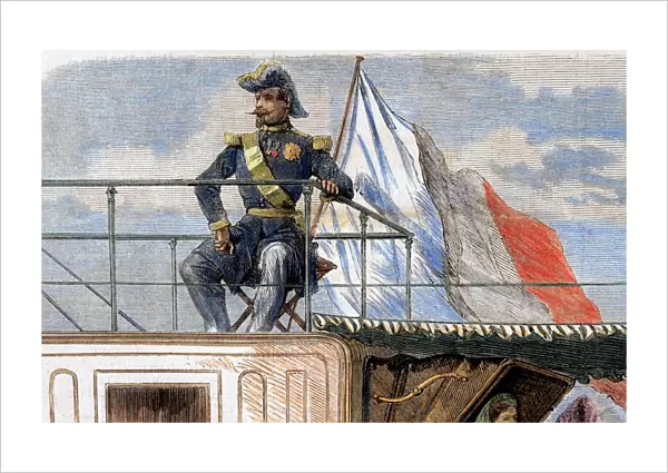 Napoleon III (1808-1873). French emperor (1852-1870. ) on boa