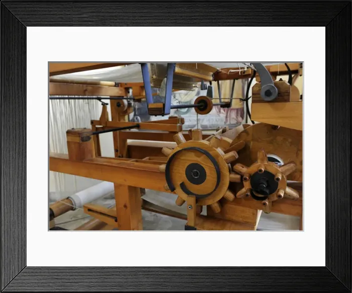 Framed Print : Study of Leonardo da Vinci. Mechanical loom. 15th century. D Framed Print : Study of Leonardo da Vinci. Mechanical loom. 15th century. D