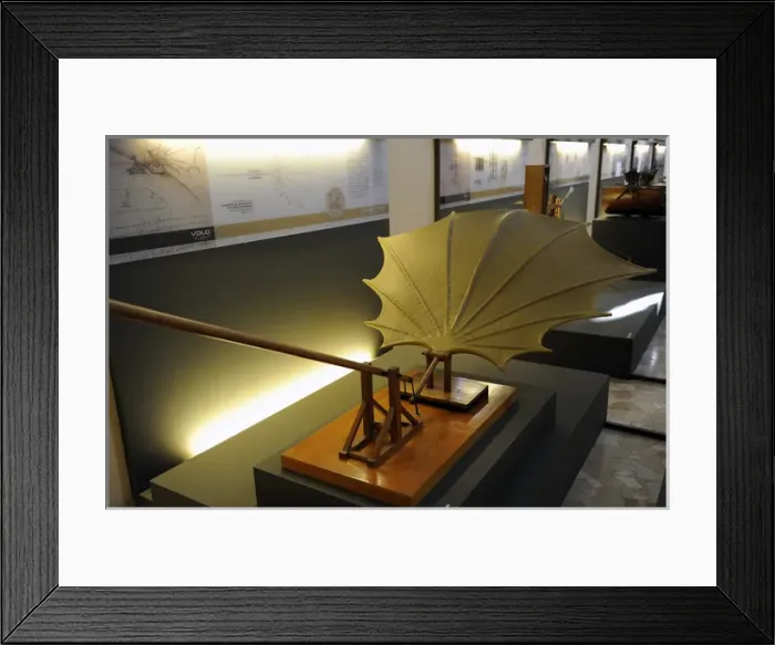 Framed Print : Beating wing. Study by Leonardo da Vinci. Model by Mario Alb Framed Print : Beating wing. Study by Leonardo da Vinci. Model by Mario Alb