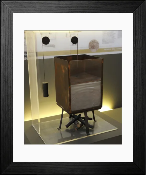 Framed Print : Study of Leonardo da Vinci. The transformation of water into Framed Print : Study of Leonardo da Vinci. The transformation of water into