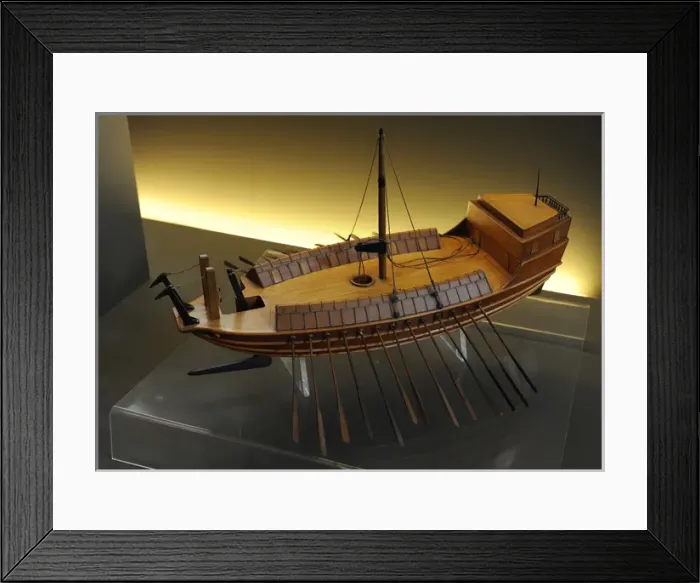 Framed Print : Leonardesque model. Mobile ram boats. Model by Luigui Tursin