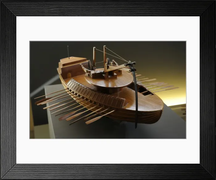 Framed Print : Leonardesque model. Mobile ram boats. Manuscript B, sheet 90 Framed Print : Leonardesque model. Mobile ram boats. Manuscript B, sheet 90