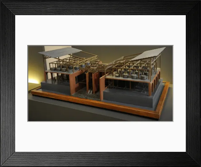 Framed Print : Study of Leonardo da Vinci. Multiple cylinder mill. Model Framed Print : Study of Leonardo da Vinci. Multiple cylinder mill. Model