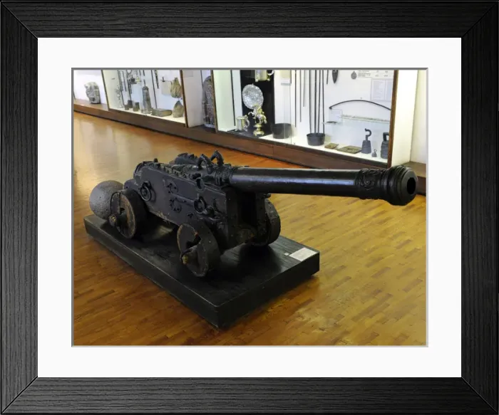 Framed Print : Cannon. 1566. Bronze. Museum of History and Navigation. Riga Framed Print : Cannon. 1566. Bronze. Museum of History and Navigation. Riga