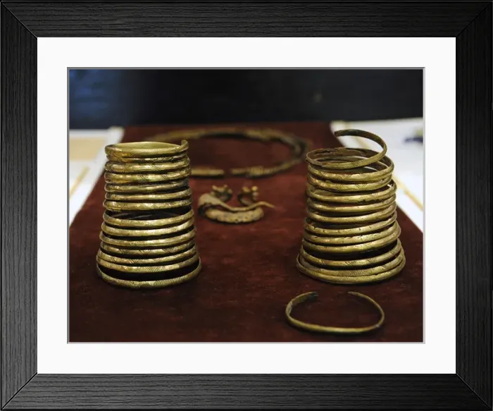 Framed Print : Jewelry. Bracelets and bangles. 13th century Framed Print : Jewelry. Bracelets and bangles. 13th century