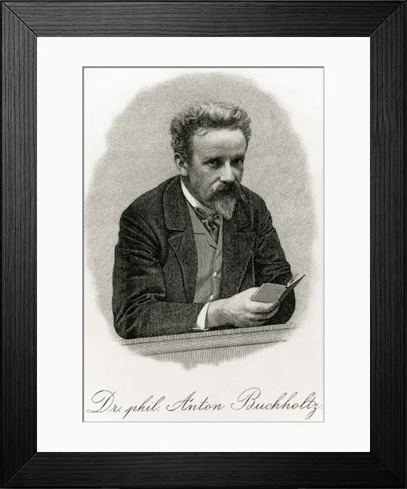 Framed Print : Anton Buchholtz (1848-1901). Historian, numismatist and coll Framed Print : Anton Buchholtz (1848-1901). Historian, numismatist and coll