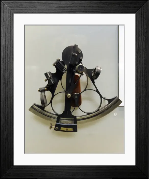 Framed Print : Marine Sextant. 19th century