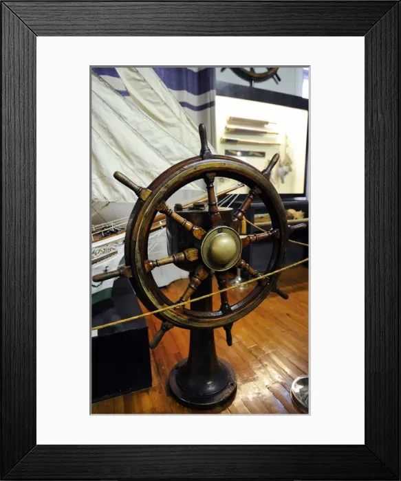 Framed Print : Sigulda sailboat. Merchant fleet latvian. 20th century. Helm Framed Print : Sigulda sailboat. Merchant fleet latvian. 20th century. Helm