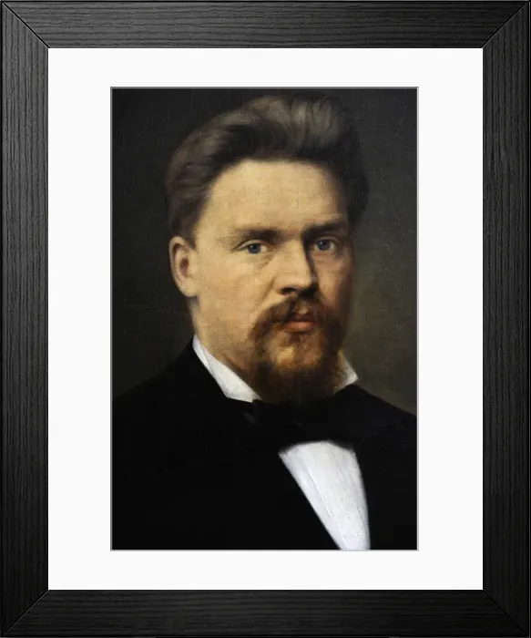 Framed Print : Krisjanis Smith (1847-1885). Latvian lawyer. Portrait by J. S Framed Print : Krisjanis Smith (1847-1885). Latvian lawyer. Portrait by J. S