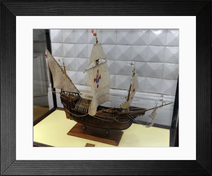 Framed Print : La Santa Mar?=?a. Ship used by Columbus in this first voyage Framed Print : La Santa Mar?=?a. Ship used by Columbus in this first voyage