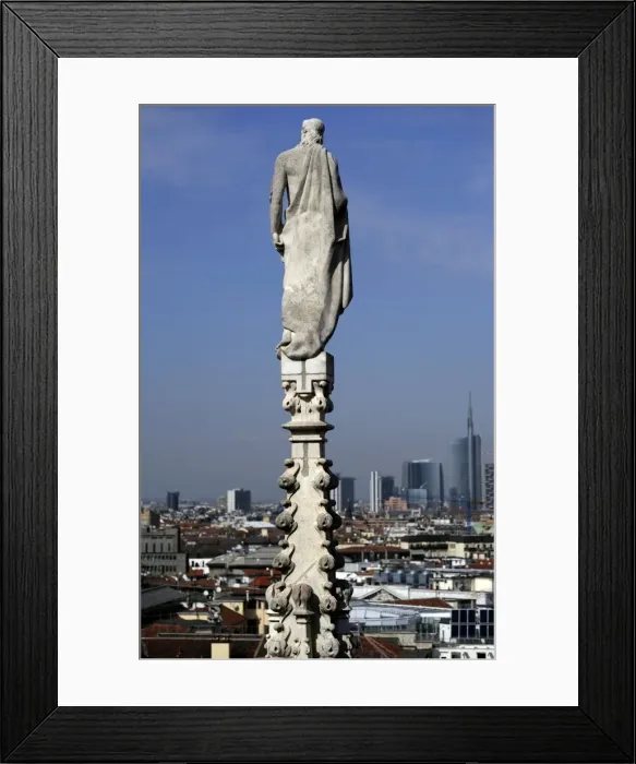 Framed Print : Italy. Milan. Cathedral. Gothic. 14th century. Statue of Framed Print : Italy. Milan. Cathedral. Gothic. 14th century. Statue of