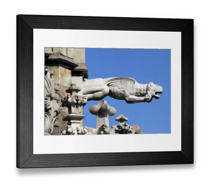 Framed Print : Italy. Milan. Cathedral. Gothic. 14th century. Exterior. Gar Framed Print : Italy. Milan. Cathedral. Gothic. 14th century. Exterior. Gar