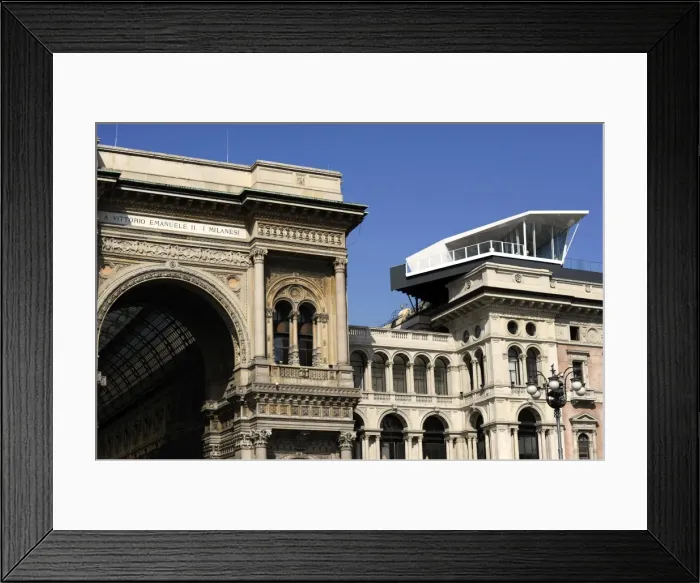 Framed Print : Italy. Milan. Bar terrace atop building near Vittorio Emanue Framed Print : Italy. Milan. Bar terrace atop building near Vittorio Emanue