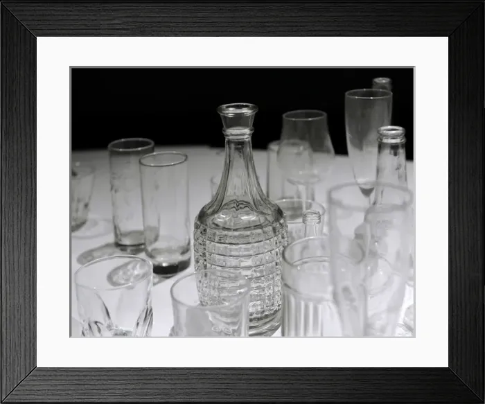 Framed Print : Glassware. Glasses, bottles and jars. Waino Aaltonen Museum Framed Print : Glassware. Glasses, bottles and jars. Waino Aaltonen Museum