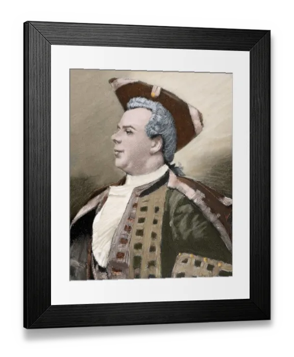 Framed Print : Coquelin aine. Engraving. Colored Framed Print : Coquelin aine. Engraving. Colored