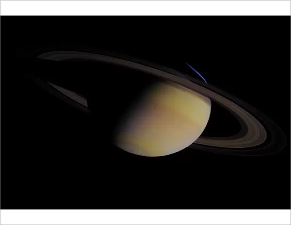 Saturn in natural color, photographed by Cassini