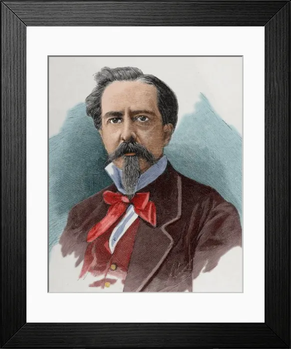 Framed Print : Federico Hoppe (1826- / ). Functionary and politician. Engravi Framed Print : Federico Hoppe (1826- / ). Functionary and politician. Engravi