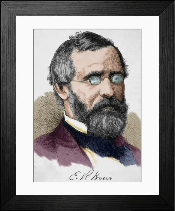 Framed Print : Ebenezer Rockwood Hoar (1816-1895). Was an influential Ameri Framed Print : Ebenezer Rockwood Hoar (1816-1895). Was an influential Ameri