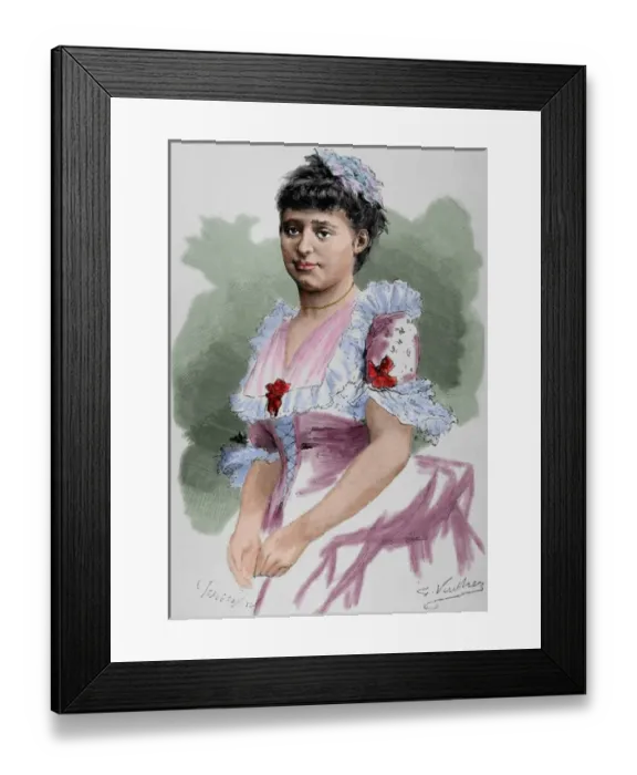 Framed Print : Maria Heilbronn (19th century). French comic opera singer. E Framed Print : Maria Heilbronn (19th century). French comic opera singer. E