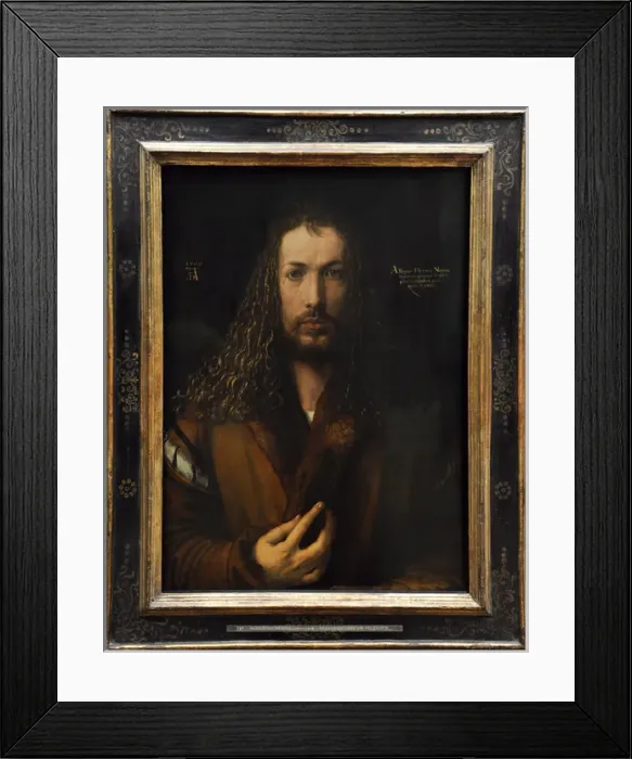 Framed Print : Albrecht Durer ((1471 A?i? 1528). Self-Portrait (1500) Framed Print : Albrecht Durer ((1471 A?i? 1528). Self-Portrait (1500)