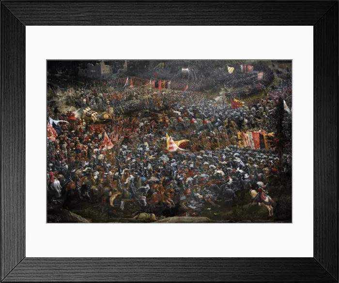 Framed Print : The Battle of Alexander at Issus. Oil painting by the German Framed Print : The Battle of Alexander at Issus. Oil painting by the German