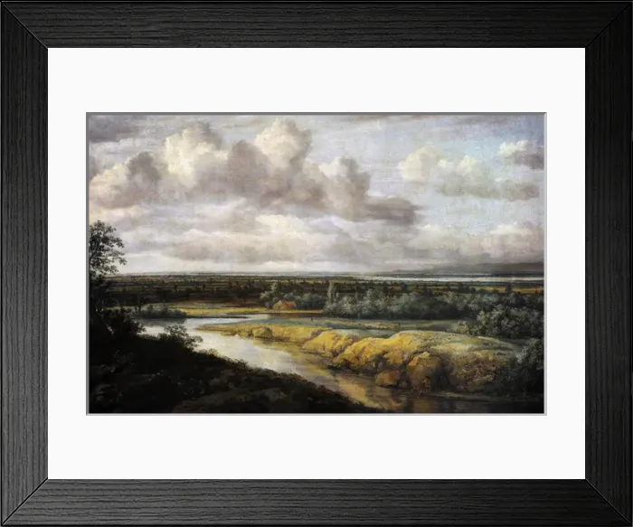 Framed Print : Landscape with a river, 1650-1655, by Philip de Koninck (161 Framed Print : Landscape with a river, 1650-1655, by Philip de Koninck (161