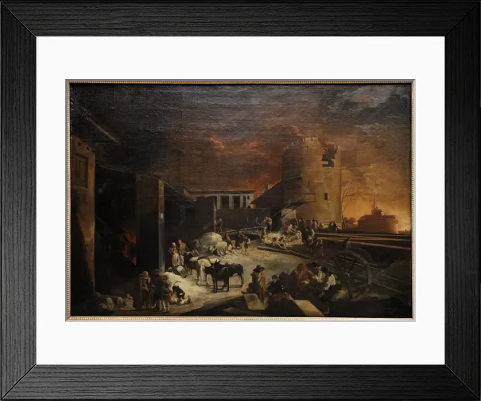 Framed Print : A Roman lime-kin, ca. 1634-1637, by Sebastien Bourdon (1616 Framed Print : A Roman lime-kin, ca. 1634-1637, by Sebastien Bourdon (1616