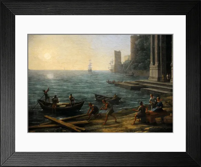 Framed Print : Seaport at sunrise, 1674, by Claude Lorrain (1600-1682) Framed Print : Seaport at sunrise, 1674, by Claude Lorrain (1600-1682)