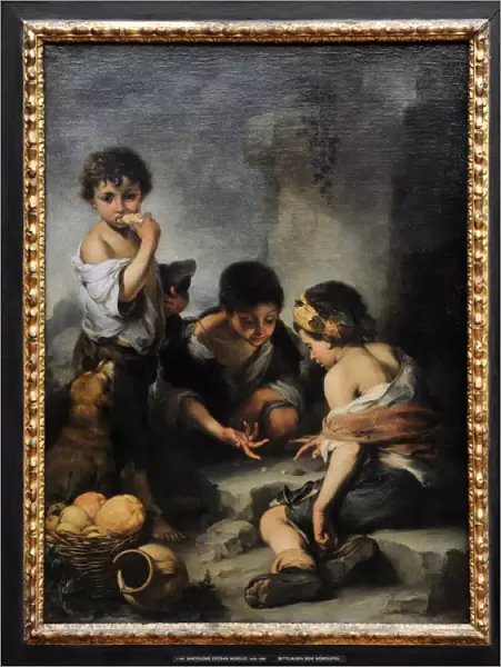 Beggar boys playing dice, 1675, by Bartolome Esteban Murillo