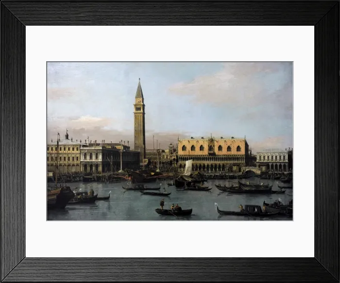 Framed Print : Piazetta and Riva degli Schiavoni in Venice by Antonio Canal Framed Print : Piazetta and Riva degli Schiavoni in Venice by Antonio Canal