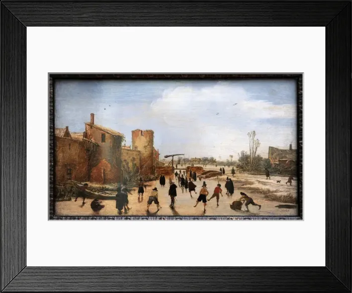 Framed Print : Winter games on the town moat, 1618, by Esaias van de Velde Framed Print : Winter games on the town moat, 1618, by Esaias van de Velde