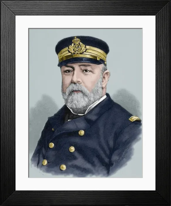 Framed Print : Pascual Cervera Topete (1839-1909). Engraving. Colored Framed Print : Pascual Cervera Topete (1839-1909). Engraving. Colored