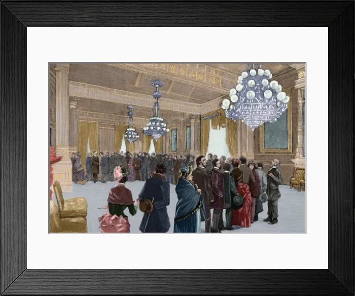 Framed Print : United States. Washington. A public reception day by Preside Framed Print : United States. Washington. A public reception day by Preside