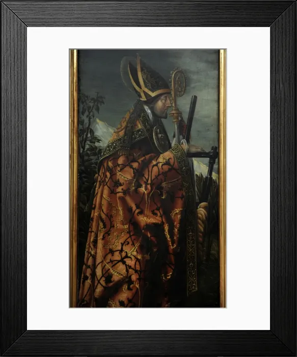Framed Print : Detail of Saint Erasmus of Formiae. Saint John Altarpiece, 1 Framed Print : Detail of Saint Erasmus of Formiae. Saint John Altarpiece, 1