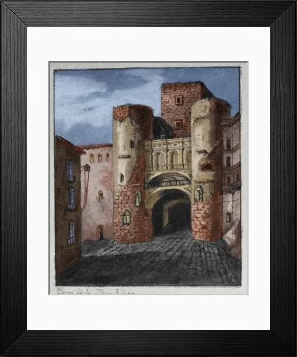 Framed Print : Spain. Barcelona. Praetoria Gate. New Square (Plaza Nueva) Framed Print : Spain. Barcelona. Praetoria Gate. New Square (Plaza Nueva)