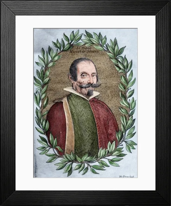 Framed Print : Miguel de Silveira (1580-1636). Spanish poet of Portuguese o Framed Print : Miguel de Silveira (1580-1636). Spanish poet of Portuguese o