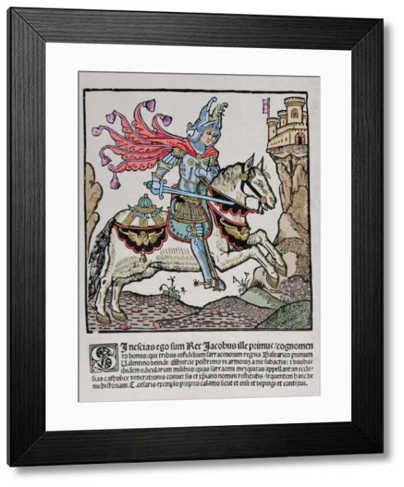 Framed Print : James I the Conqueror (1208 A?i?1276) King of Aragon. Engra Framed Print : James I the Conqueror (1208 A?i?1276) King of Aragon. Engra