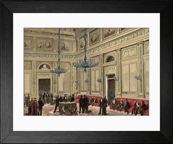 Framed Print : Spain. Madrid. Conference Hall of the Chamber of Deputies. 1 Framed Print : Spain. Madrid. Conference Hall of the Chamber of Deputies. 1