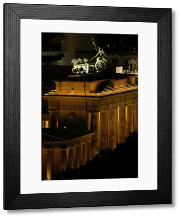 Framed Print : Germany. Berlin. Brandenburg Gate crowned by the Quadriga of Framed Print : Germany. Berlin. Brandenburg Gate crowned by the Quadriga of