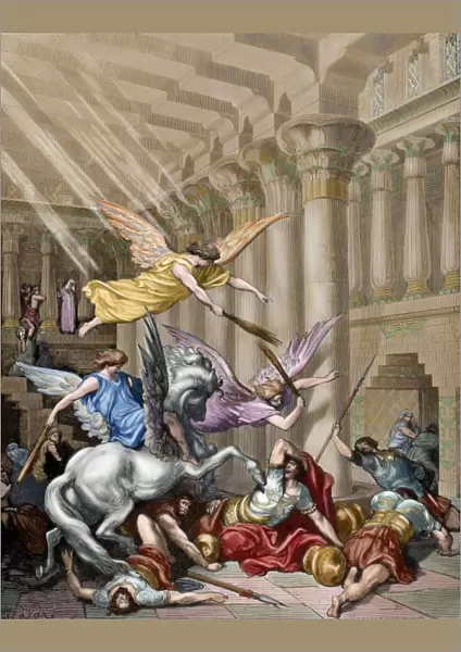 Heliodorus expulsed of the Temple of Jerusalem by heavenly m