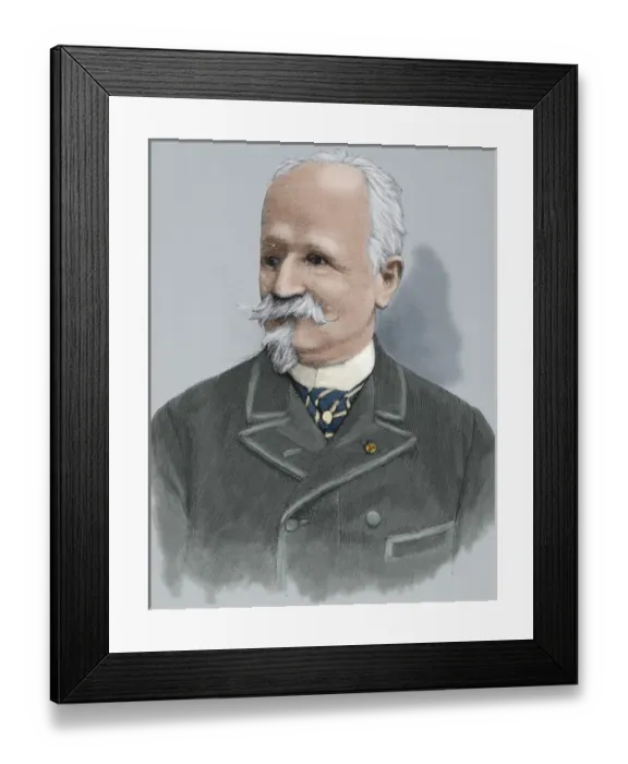 Framed Print : Jorge Busato (1836-1917). Engraving. Colored Framed Print : Jorge Busato (1836-1917). Engraving. Colored