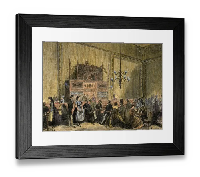 Framed Print : Brewery Hanover. Germany. Colored engraving by Etienne. El P Framed Print : Brewery Hanover. Germany. Colored engraving by Etienne. El P