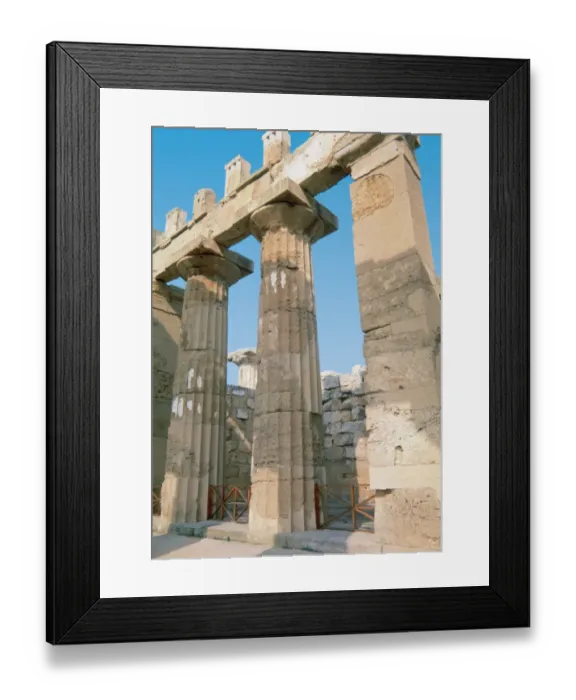 Framed Print : Greek Art. Temple of Hera (Temple E). 460-450 B. C. the East Framed Print : Greek Art. Temple of Hera (Temple E). 460-450 B. C. the East