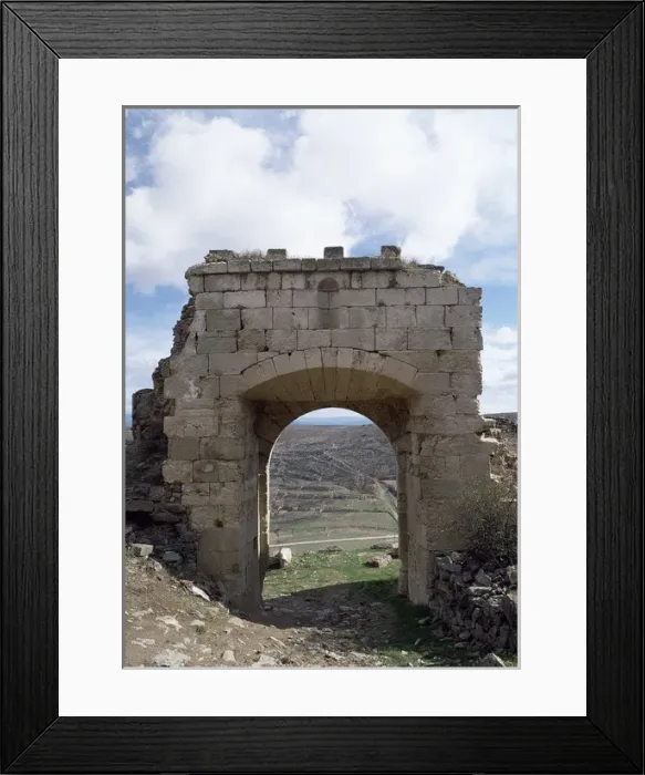 Framed Print : Spain. Castile-La Mancha. Moya. Castle. Entrance. 13th centu Framed Print : Spain. Castile-La Mancha. Moya. Castle. Entrance. 13th centu