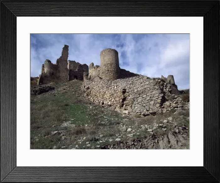 Framed Print : Spain. Castile-La Mancha. Moya. View of the castle. Province Framed Print : Spain. Castile-La Mancha. Moya. View of the castle. Province
